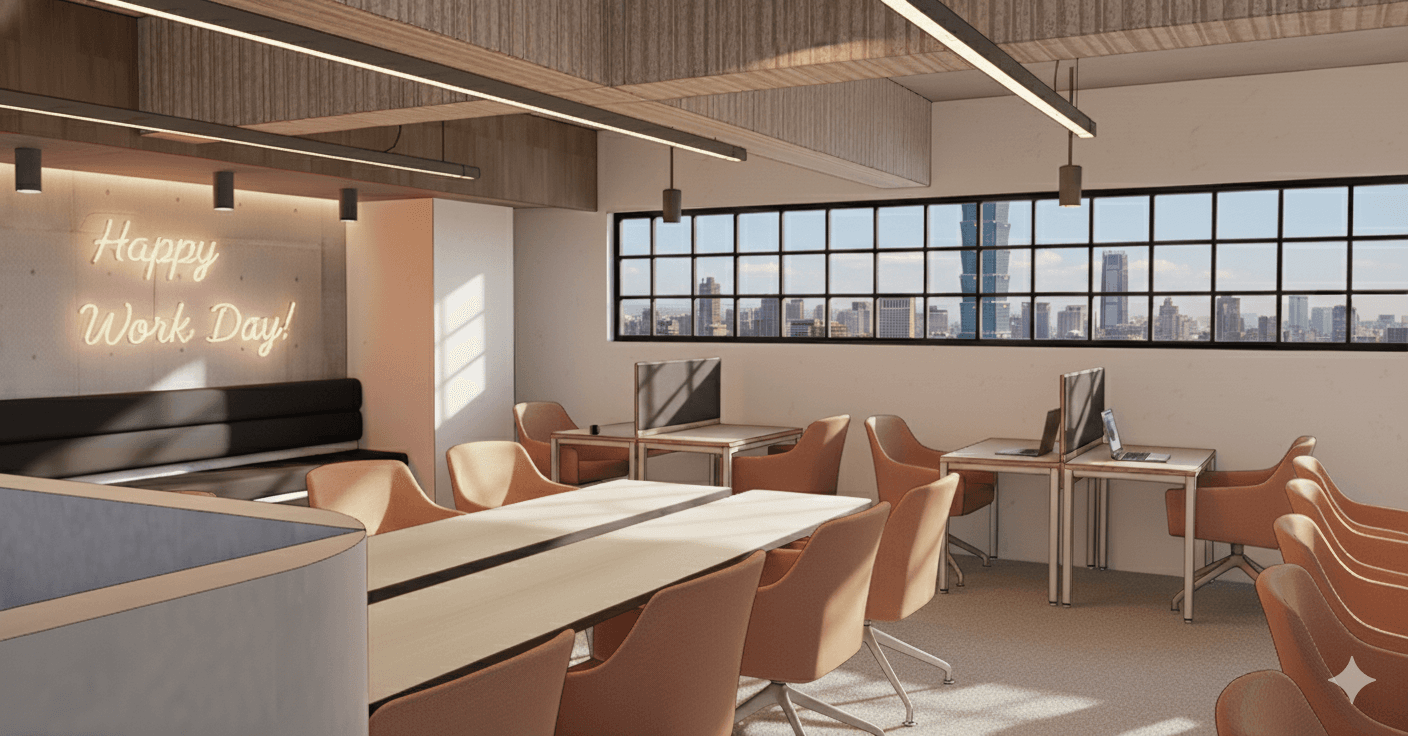 Open Office facing concrete